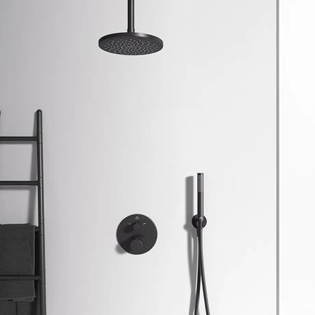 Ideal Standard Silk Black Ceratherm T100 Built-In Thermostatic 2 Outlet Bath Shower Mixer 5 Ideal Standard Silk Black Ceratherm T100 Built-In Thermostatic 2 Outlet Bath Shower Mixer - Image 3
