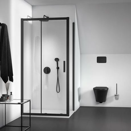 Ideal Standard Silk Black Ceratherm T100 Built-In Thermostatic 2 Outlet Bath Shower Mixer 6 Ideal Standard Silk Black Ceratherm T100 Built-In Thermostatic 2 Outlet Bath Shower Mixer - Image 4