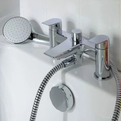 Ideal Standard Tesi 2 Hole Dual Control Bath Shower Mixer - A6591AA -Ideal Standard Shop A6591AA D1 460