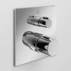 Ideal Standard Ceratherm C100 Chrome Built-In Thermostatic 1 Outlet Square Shower Mixer + Easybox 8 Ideal Standard Ceratherm C100 Chrome Built-In Thermostatic 1 Outlet Square Shower Mixer + Easybox -Ideal Standard Shop A6956AA A1000NU D2 460