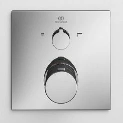 Ideal Standard Ceratherm C100 Chrome Built-In Thermostatic 1 Outlet Square Shower Mixer + Easybox 9 Ideal Standard Ceratherm C100 Chrome Built-In Thermostatic 1 Outlet Square Shower Mixer + Easybox -Ideal Standard Shop A6956AA A1000NU D3 460