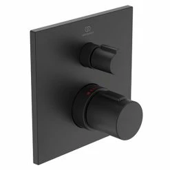 Ideal Standard Silk Black Ceratherm C100 Built-In Thermostatic 1 Outlet Shower Mixer