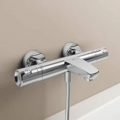 Ideal Standard Ceratherm T50 Exposed Thermostatic Wall Mounted Bath Shower Mixer - A7697AA -Ideal Standard Shop A7697AA D3 460