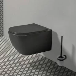 Ideal Standard Silk Black IOM Toilet Brush & Holder -Ideal Standard Shop A9119XG D2 460