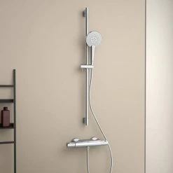 Ideal Standard Idealrain Evo Jet 900mm Shower Slider Rail With 125mm 3 Function Round Handspray - B1763AA 9 Ideal Standard Idealrain Evo Jet 900mm Shower Slider Rail With 125mm 3 Function Round Handspray - B1763AA -Ideal Standard Shop B1763AA D2 460