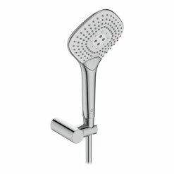 Ideal Standard Idealrain Evo 125mm Diamond 3 Function Handspray With Bracket + 1.25m Hose - B2460AA