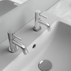 Ideal Standard Ceraline Basin Pillar Taps - BC184AA -Ideal Standard Shop BC184AA D4 460