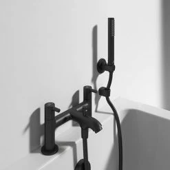 Ideal Standard Ceraline Silk Black 2 Tap Hole Bath Shower Mixer -Ideal Standard Shop BC189XG D1 460