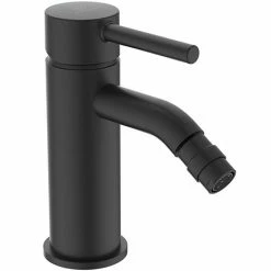 Ideal Standard Ceraline Silk Black Bidet Mixer With Pop-up Waste