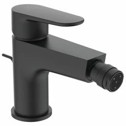 Ideal Standard Cerafine O Silk Black Bidet Mixer With Pop-up Waste