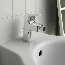 Ideal Standard Ceraplan Single Lever Bidet Mixer With Pop-up Waste - BD249AA -Ideal Standard Shop BD249AA.ai2 460