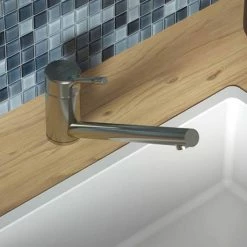 Ideal Standard Ceralook Silver Storm Single Lever Low Spout Kitchen Mixer -Ideal Standard Shop BD571GN D2 460