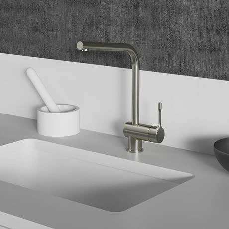 Ideal Standard Ceralook Silver Storm Single Lever L-Shape Spout Kitchen Mixer 6 Ideal Standard Ceralook Silver Storm Single Lever L-Shape Spout Kitchen Mixer - Image 4