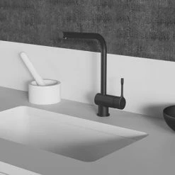 Ideal Standard Ceralook Silk Black Single Lever L-Shape Spout Kitchen Mixer -Ideal Standard Shop BD572XG D3 460