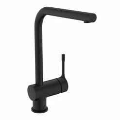 Ideal Standard Ceralook Silk Black Single Lever L-Shape Spout Kitchen Mixer