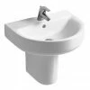 Ideal Standard Connect Arc 1TH Basin + Semi Pedestal 1 Ideal Standard Connect Arc 1TH Basin + Semi Pedestal -Ideal Standard Shop CA 55 1TH S P