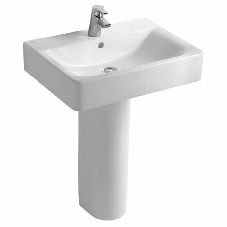 Ideal Standard Connect Cube 1TH Basin + Pedestal 3 Ideal Standard Connect Cube 1TH Basin + Pedestal