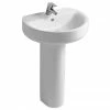 Ideal Standard Connect Sphere 1TH Basin + Pedestal -Ideal Standard Shop CS 50 1TH F P
