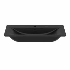 Ideal Standard Connect Air Silk Black 840mm Wall Mounted / Vanity Basin - E0279V3 -Ideal Standard Shop E0279V3.ai2 460