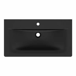 Ideal Standard Connect Air Silk Black 840mm Wall Mounted / Vanity Basin - E0279V3 -Ideal Standard Shop E0279V3.ai4 460