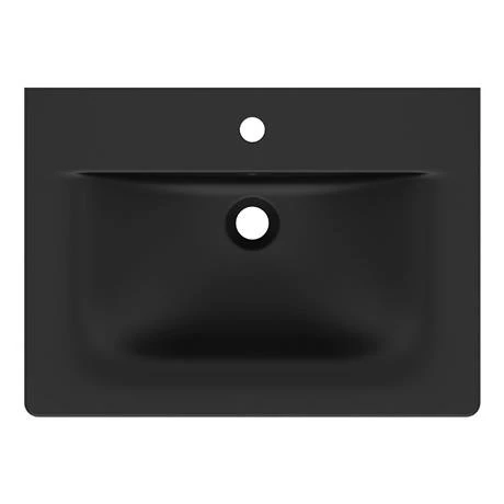 Ideal Standard Connect Air Silk Black 640mm Wall Mounted / Vanity Basin - E0279V3 6 Ideal Standard Connect Air Silk Black 640mm Wall Mounted / Vanity Basin - E0279V3 - Image 4