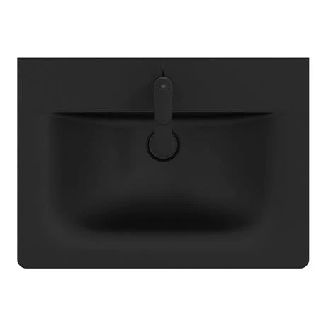 Ideal Standard Connect Air Silk Black 640mm Wall Mounted / Vanity Basin - E0279V3 7 Ideal Standard Connect Air Silk Black 640mm Wall Mounted / Vanity Basin - E0279V3 - Image 5