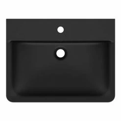 Ideal Standard Connect Air Cube Silk Black 600mm Wall Mounted / Vanity Basin - E0298V3 -Ideal Standard Shop E0298V3.ai3 460