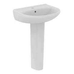 Ideal Standard Eurovit+ 550mm 1 Tap Hole Basin + Pedestal -Ideal Standard Shop E254701 D3 460