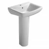 Ideal Standard Vue 55cm 1TH Basin + Pedestal -Ideal Standard Shop E809201 P