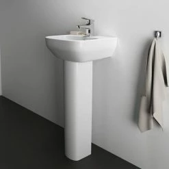 Ideal Standard I.Life A 400mm 1TH Handrinse Basin + Full Pedestal -Ideal Standard Shop ISILA40FP D4 460
