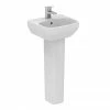 Ideal Standard I.Life A 400mm 1TH Handrinse Basin + Full Pedestal -Ideal Standard Shop ISILA40FP P
