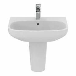 Ideal Standard I.Life A 1TH Washbasin + Semi Pedestal 11 Ideal Standard I.Life A 1TH Washbasin + Semi Pedestal -Ideal Standard Shop ISILA55SP D3 460
