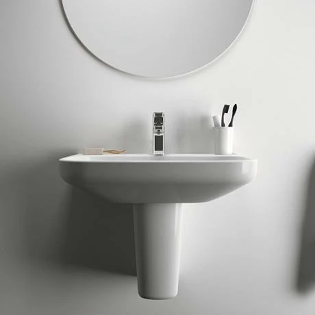 Ideal Standard I.Life A 1TH Washbasin + Semi Pedestal 7 Ideal Standard I.Life A 1TH Washbasin + Semi Pedestal - Image 5