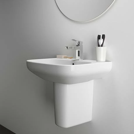 Ideal Standard I.Life A 1TH Washbasin + Semi Pedestal 8 Ideal Standard I.Life A 1TH Washbasin + Semi Pedestal - Image 6