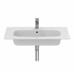 Ideal Standard I.Life A 1TH Wall Hung Basin + Chrome Bottle Trap -Ideal Standard Shop ISILA84WH D2 460