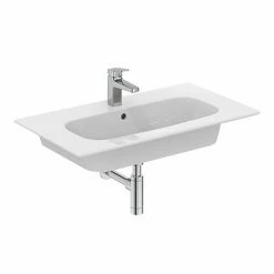 Ideal Standard I.Life A 1TH Wall Hung Basin + Chrome Bottle Trap