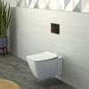 Ideal Standard Strada II AquaBlade Toilet + Concealed WC Cistern With Wall Hung Frame (Black Flush Plate) -Ideal Standard Shop ISSATB2 P