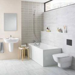 Ideal Standard Studio Echo Toilet + Concealed WC Cistern With Wall Hung Frame (Black Flush Plate) -Ideal Standard Shop ISSETB2 D1 460