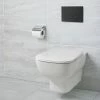 Ideal Standard Studio Echo Toilet + Concealed WC Cistern With Wall Hung Frame (Black Flush Plate)