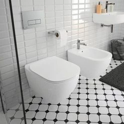 Ideal Standard Tesi AquaBlade Toilet + Concealed WC Cistern With Wall Hung Frame