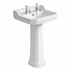 Ideal Standard Waverley 560mm 2 Tap Hole Basin + Pedestal