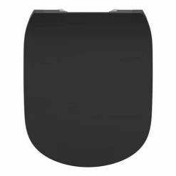 Ideal Standard Tesi Silk Black Soft Close Thin Toilet Seat & Cover -Ideal Standard Shop T3527V3 D2 460