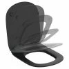 Ideal Standard Tesi Silk Black Soft Close Thin Toilet Seat & Cover -Ideal Standard Shop T3527V3 P
