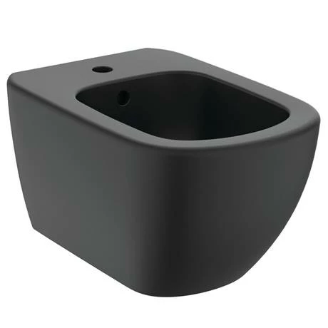 Ideal Standard Tesi Silk Black Wall Hung Bidet 4 Ideal Standard Tesi Silk Black Wall Hung Bidet - Image 2
