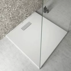 Ideal Standard White Ultraflat New Square Shower Tray + Waste -Ideal Standard Shop T446601 D2 460