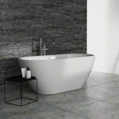 Ideal Standard Adapto 1550 X 750mm Oval Freestanding Double Ended Bath With Clicker Waste - T465901 -Ideal Standard Shop T465901 D2 460