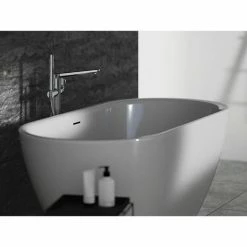 Ideal Standard Adapto 1550 X 750mm Oval Freestanding Double Ended Bath With Clicker Waste - T465901 -Ideal Standard Shop T465901 D3 460