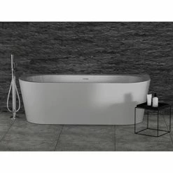 Ideal Standard Adapto 1800 X 800mm D-Shape Freestanding Bath With Clicker Waste - T466001 -Ideal Standard Shop T466001 D4 460