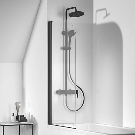 Ideal Standard Silk Black Connect 2 Radius Bath Screen - T9924V3 3 Ideal Standard Silk Black Connect 2 Radius Bath Screen - T9924V3