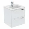 Ideal Standard Tempo 500mm Gloss White 2 Drawer Wall Hung Vanity Unit -Ideal Standard Shop TEM50WHGW P 1